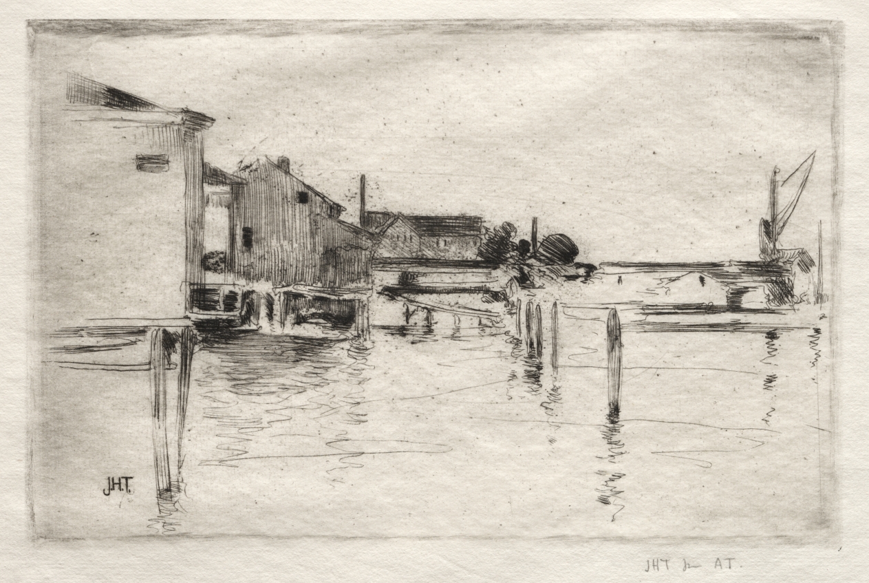 The Dock, Bridgeport, Connecticut by John Henry Twachtman
