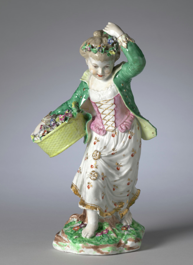 Figure of Spring from the Four Seasons by Bristol Porcelain Factory