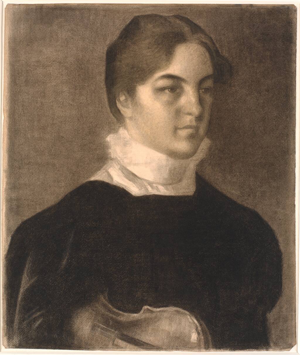 Portræt af Karen Bramsen by Vilhelm Hammershøi