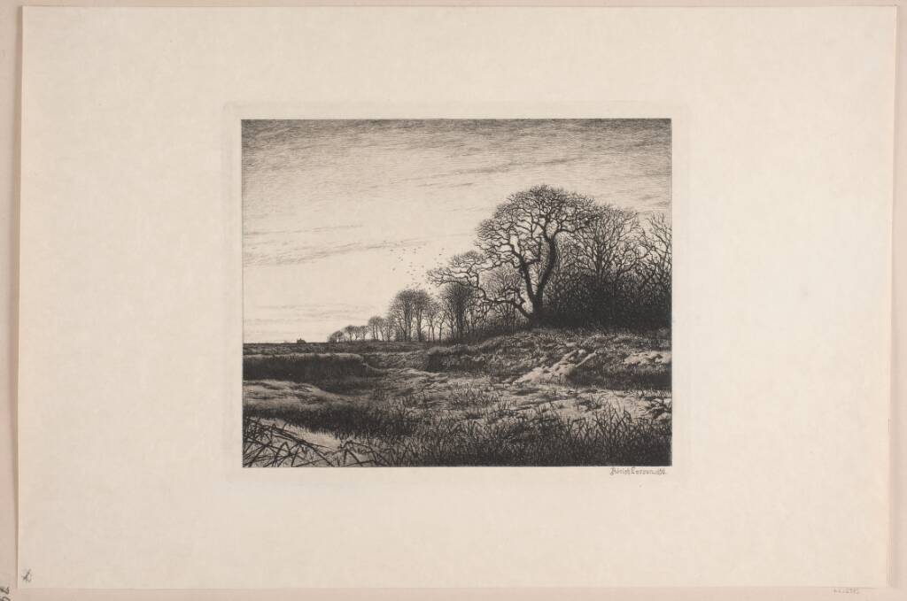 Februaraften by Adolph Larsen